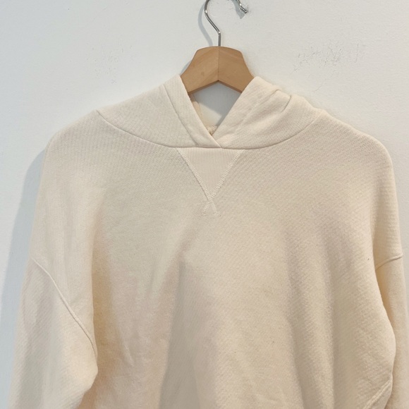 Madewell MWL Airyterry Hoodie Sweatshirt: Stripe-Sleeve Edition - Picture 6 of 9